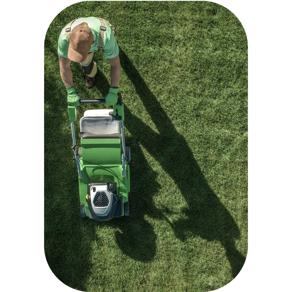 HomeKeep tradesperson mowing lawn